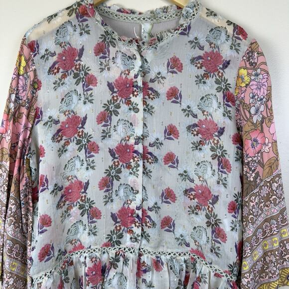 Aratta Silent Journey Blouse Boho Romantic Size S Approx Ruffle Flared Sleeves - Picture 3 of 12